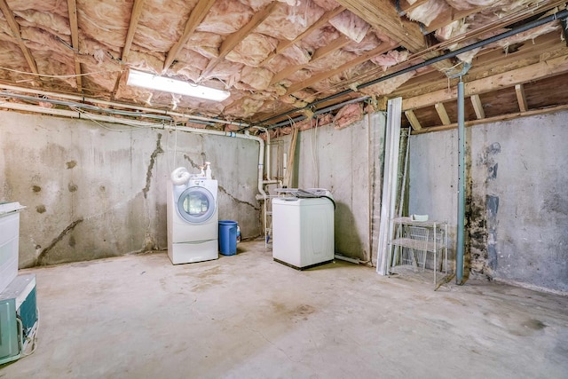 945 Mason Rd, Wilton, NH 03086 - unfinished basement with independent washer and dryer