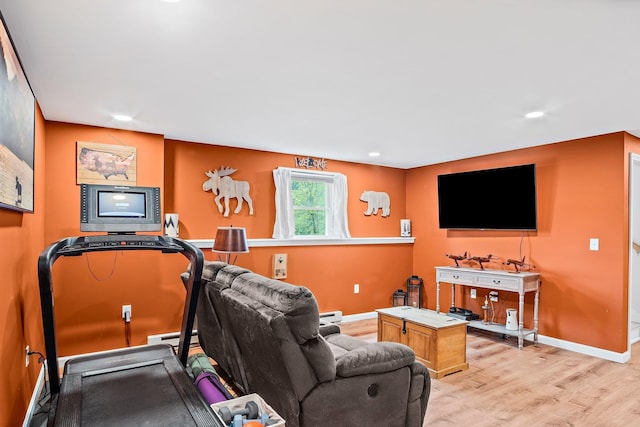 121 Deer Run Rd, Middleton, NH 03887 - living room with light wood-style floors and recessed lighting