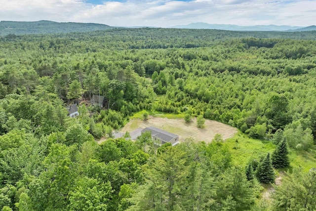 106 Stevens Rd Unit 1, Effingham, NH 03882 - drone / aerial view of a heavily wooded area and a mountain backdrop