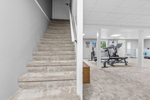 65 Forest St, Londonderry, NH 03053 - staircase featuring carpet floors