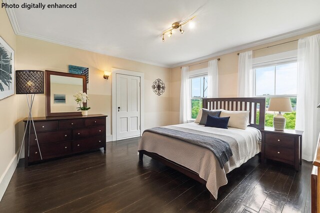 261 Main Ave, South Hampton, NH 03827 - bedroom featuring crown molding and wood-type flooring