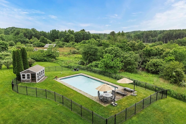 261 Main Ave, South Hampton, NH 03827 - drone / aerial view of a heavily wooded area and a pool