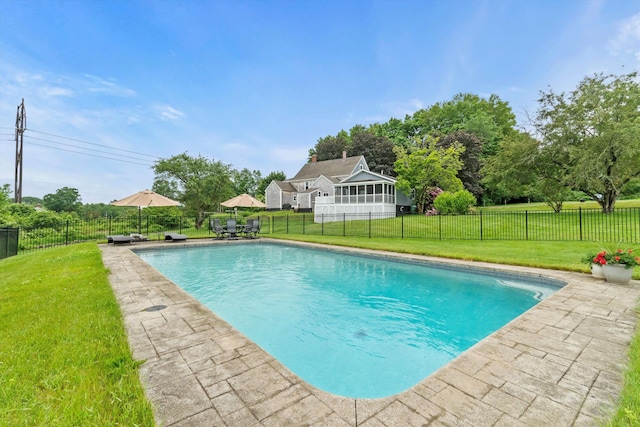 261 Main Ave, South Hampton, NH 03827 - view of swimming pool featuring a fenced backyard and a patio area