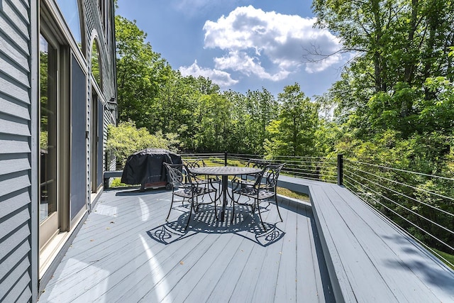 3440 Rte 44, West Windsor, VT 05037 - wooden terrace featuring outdoor dining space and area for grilling