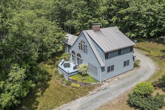 3440 Rte 44, West Windsor, VT 05037 - view from above of property featuring a heavily wooded area