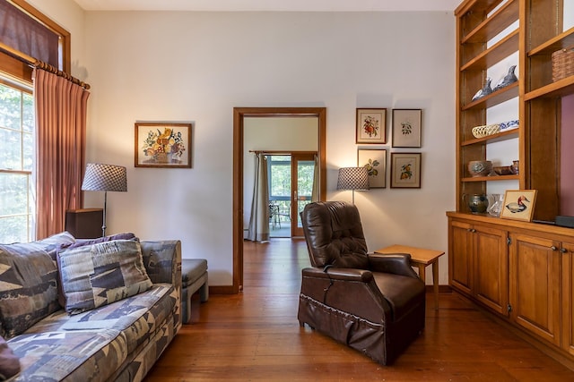 3440 Rte 44, West Windsor, VT 05037 - living room featuring dark wood-style floors and baseboards