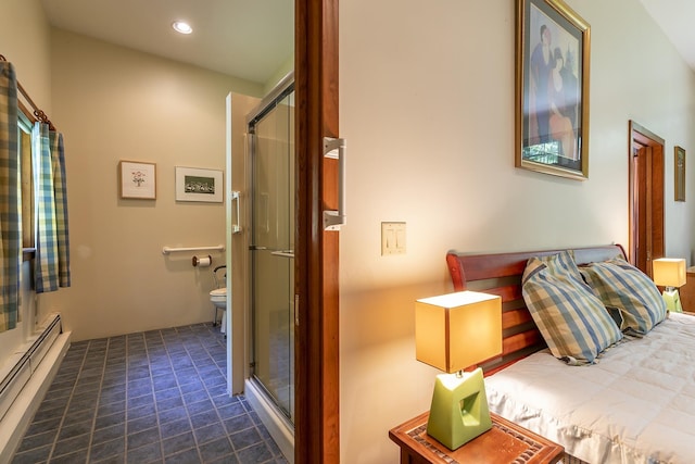 3440 Rte 44, West Windsor, VT 05037 - bedroom featuring a baseboard radiator and recessed lighting