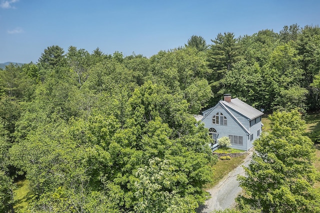 3440 Rte 44, West Windsor, VT 05037 - aerial view of property and surrounding area featuring a heavily wooded area
