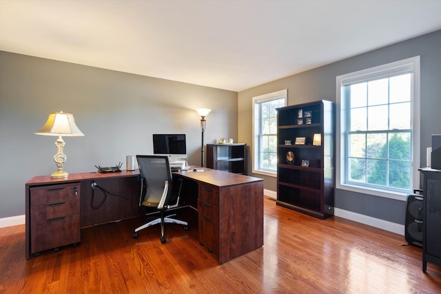 7 Partridge Cir, Salem, NH 03079 - office area with dark wood-style floors and plenty of natural light