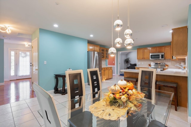 7 Partridge Cir, Salem, NH 03079 - dining area featuring light tile patterned flooring and recessed lighting