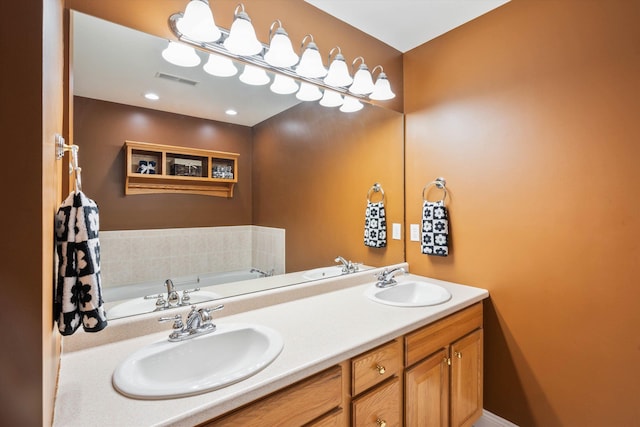 7 Partridge Cir, Salem, NH 03079 - bathroom with a bath and double vanity