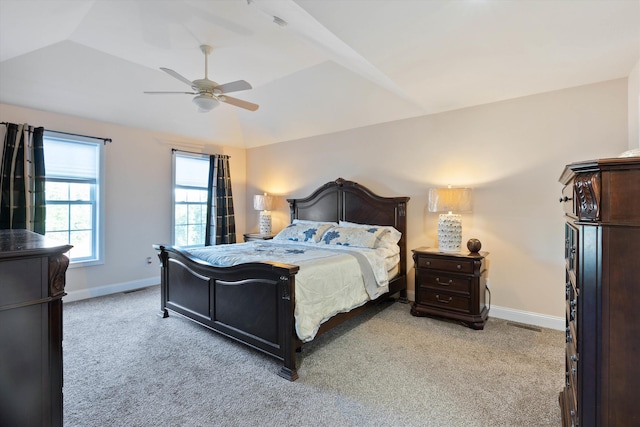 7 Partridge Cir, Salem, NH 03079 - bedroom featuring carpet floors, a ceiling fan, and vaulted ceiling