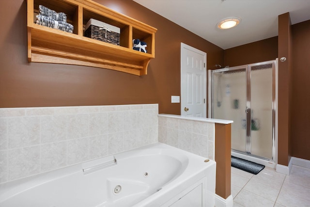 7 Partridge Cir, Salem, NH 03079 - full bath featuring a shower stall, tile patterned floors, and a jetted tub