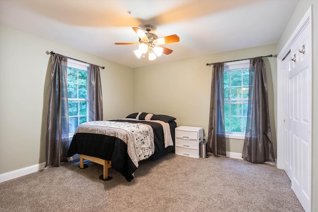 7 Partridge Cir, Salem, NH 03079 - bedroom with multiple windows, carpet floors, and a ceiling fan