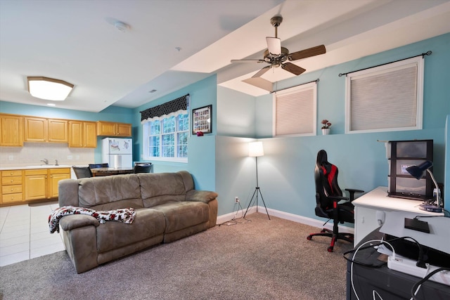 7 Partridge Cir, Salem, NH 03079 - office space with ceiling fan and light carpet