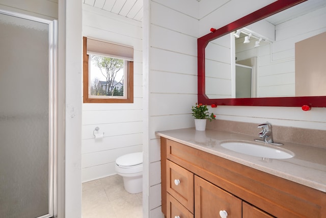 154 Cycad Ave, York, ME 03909 - full bath with a shower stall, vanity, and tile patterned floors