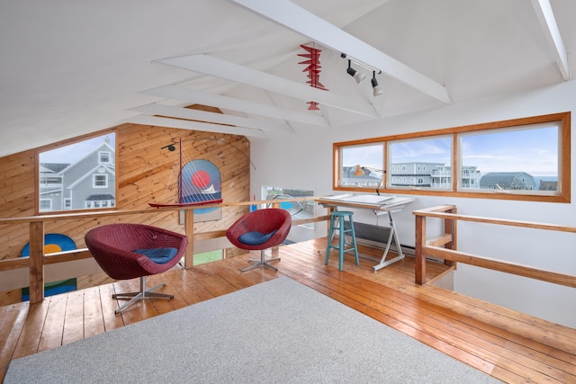 154 Cycad Ave, York, ME 03909 - office space with wood-type flooring and wooden walls