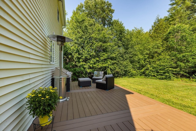 23 Stone Farm Rd, Barrington, NH 03825 - wooden terrace with outdoor lounge area and a yard