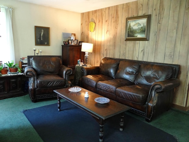 2505 County Rd, Windsor, VT 05089 - living area with carpet and wood walls