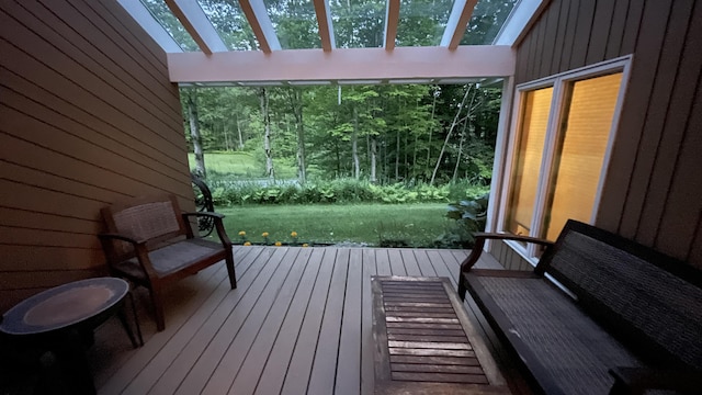 248 Club Sugarbush Ext Unit 18, Warren, VT 05674 - deck featuring a yard