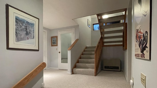 248 Club Sugarbush Ext Unit 18, Warren, VT 05674 - stairs featuring carpet floors and baseboards