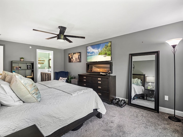 20 Lawrence Rd, Derry, NH 03038 - bedroom with carpet, ceiling fan, and ensuite bathroom
