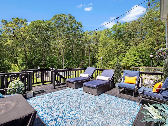 20 Lawrence Rd, Derry, NH 03038 - wooden deck featuring an outdoor living space
