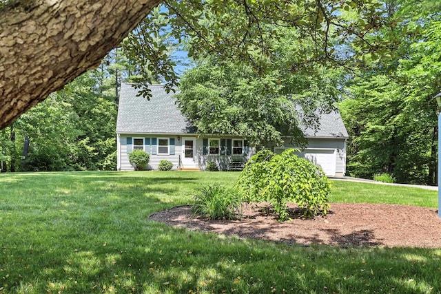 20 Edward Dr, Concord, NH 03301 - view of front of home with an attached garage, a front lawn, and a shingled roof