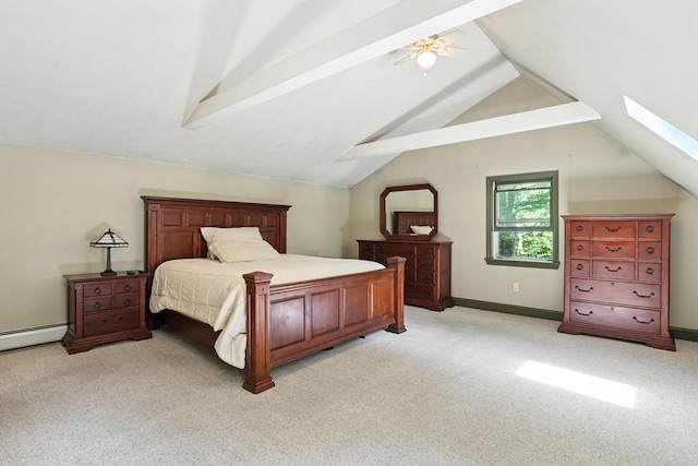 20 Edward Dr, Concord, NH 03301 - bedroom featuring light colored carpet, a skylight, and a ceiling fan