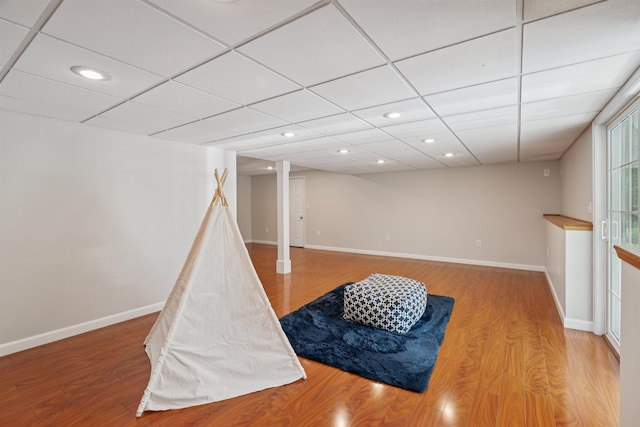 60 Lady Slipper Ln, Chester, NH 03036 - game room with wood finished floors and recessed lighting