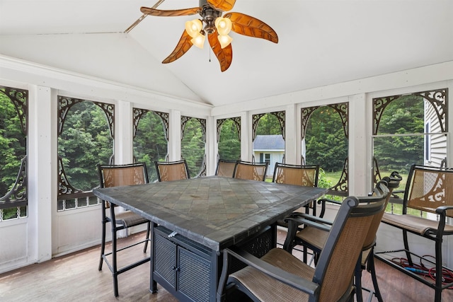 60 Lady Slipper Ln, Chester, NH 03036 - sunroom / solarium with vaulted ceiling, plenty of natural light, and wood finished floors