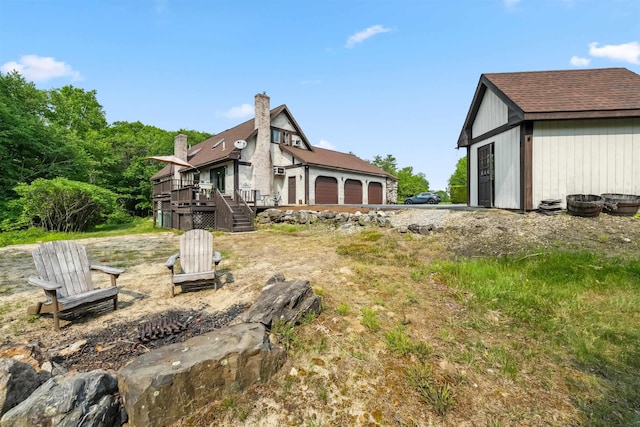 19 Hardwood Rd, Windham, NH 03087 - view of yard with a deck and stairway
