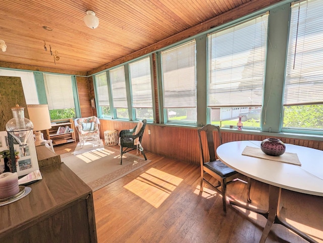1573 US Route 5 S, Barnet, VT 05821 - sunroom with wood-type flooring, wooden ceiling, and wood walls