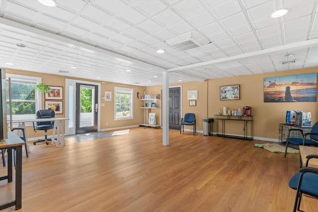 2 Brown Rd, Windham, NH 03087 - home office with light wood finished floors and recessed lighting