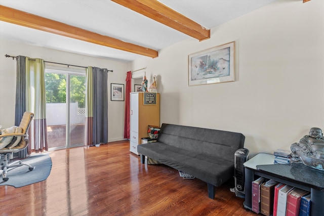 2 Brown Rd, Windham, NH 03087 - office with wood finished floors and beam ceiling