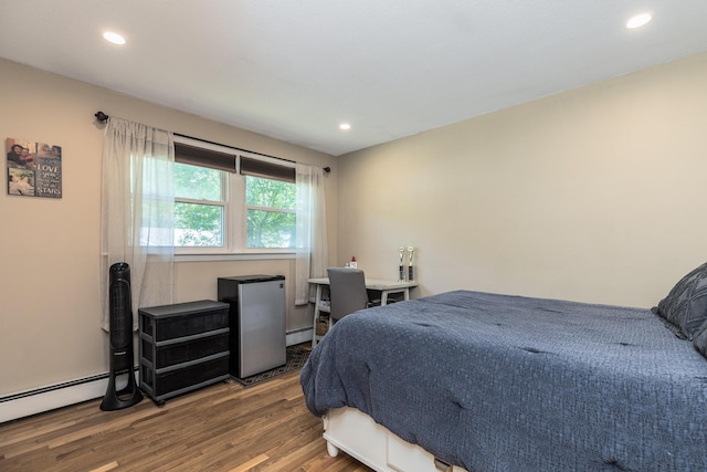 19 Harding Rd, Portsmouth, NH 03801 - bedroom featuring wood finished floors, recessed lighting, and a baseboard radiator