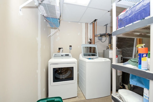 27 Meisner Rd, Salem, NH 03079 - laundry area featuring washer and clothes dryer and water heater