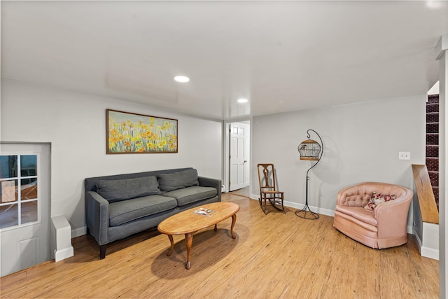 10 Prospect St, Bristol, NH 03222 - living area featuring light wood-style floors and recessed lighting