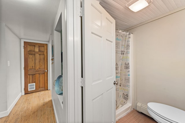 10 Prospect St, Bristol, NH 03222 - corridor with light wood-style flooring and baseboard heating