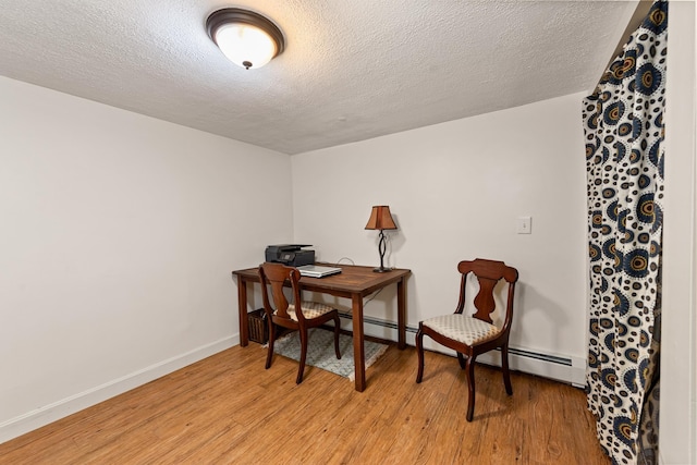 10 Prospect St, Bristol, NH 03222 - home office with wood finished floors and a textured ceiling