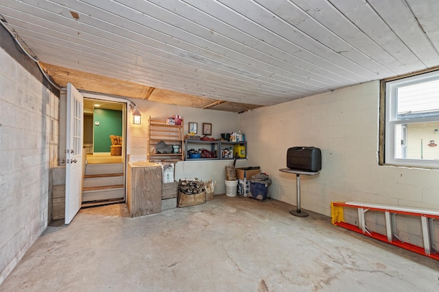 10 Prospect St, Bristol, NH 03222 - below grade area with concrete block wall