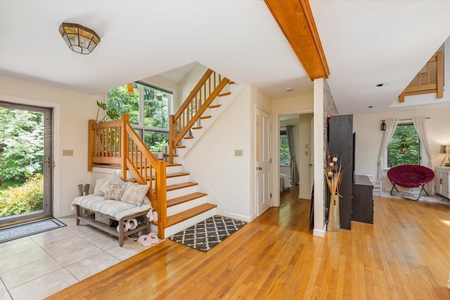 10 Cranberry Rd, Keene, NH 03431 - entrance foyer with stairs and light wood-style floors