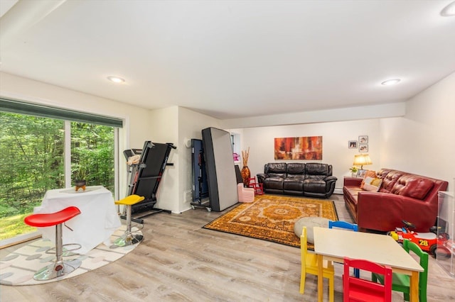 10 Cranberry Rd, Keene, NH 03431 - living area featuring wood finished floors and recessed lighting