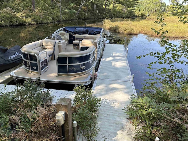 149 Sleepy Hollow Rd, Wakefield, NH 03830 - dock featuring a water view and a wooded view