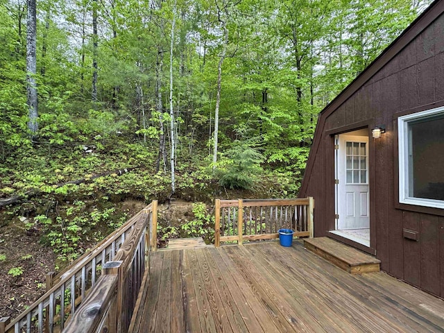 149 Sleepy Hollow Rd, Wakefield, NH 03830 - wooden terrace with a forest view