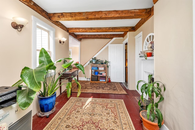 45 Effingham Rd, Ossipee, NH 03864 - entryway with beamed ceiling