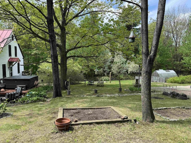 197 Circuit Rd, Ossipee, NH 03864 - view of green lawn with an exterior structure and an outdoor structure