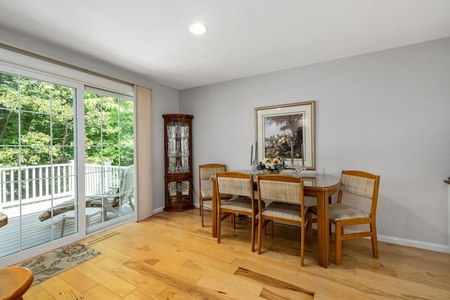 46 Pine Meadows Dr, Exeter, NH 03833 - dining room featuring light wood-style flooring and recessed lighting