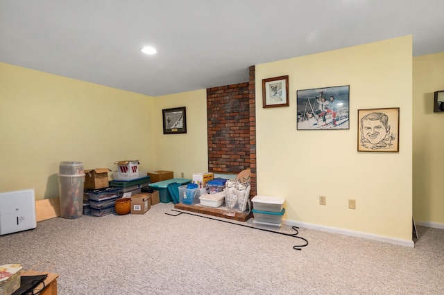 46 Pine Meadows Dr, Exeter, NH 03833 - recreation room with carpet floors and recessed lighting