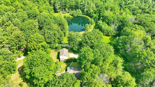 133 Hay Hill Rd, Francestown, NH 03043 - drone / aerial view of a nearby body of water and a heavily wooded area